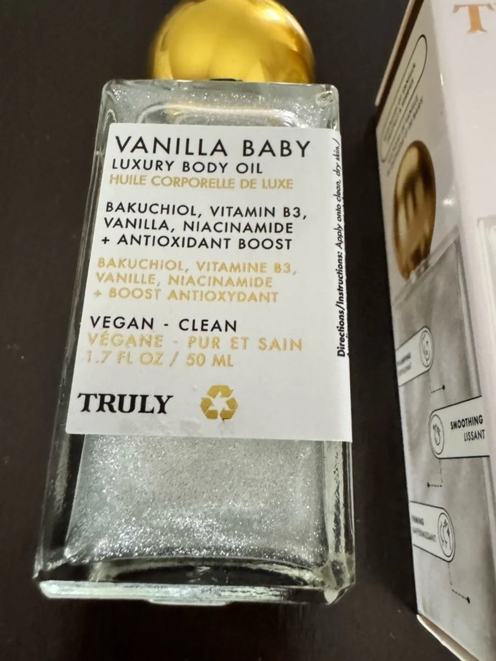 New TRULY Vanilla Baby Luxury Body Oil 1.7 fl oz